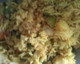A picture of step 5 of Tehari rice.
