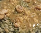 Foto del passaggio 4 della ricetta Risotto con crema coste, gallinella rosolati con succo arancia