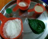 A picture of step 1 of Pan coconut laddu.