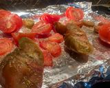 A picture of step 2 of Roasted heirloom and caramelized onion red sauce.