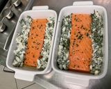 Une image de l'étape 12 de Cœur de saumon à la crème d’oseille.