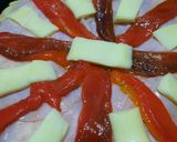 Foto del paso 5 de la receta: Primer pizza del año de jamón y morrón compartida con amigas