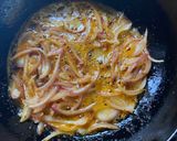 A picture of step 6 of Meen Pollichathu - Kerala special.