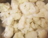 A picture of step 1 of Cauliflower Cheese Bake with Bacon bits, 😀.
