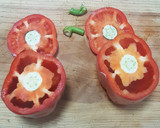 Foto del paso 1 de la receta: Pimientos rellenos vegetarianos en air fryer
