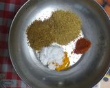 A picture of step 4 of Rajasthani Pakoda Kadhi.