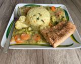 Lazac zöldségmártásban, rizzsel, gyorsan recept fázis 4 fotója
