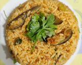 A picture of step 10 of Brinjal pulao.