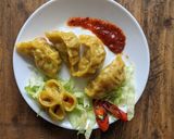 A picture of step 8 of Spicy Potato chilli momos.