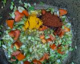 हरा प्याज़ और टमाटर की सब्ज़ी रेसिपी चरण 5 फोटो