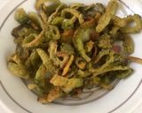 A picture of step 2 of Piyaz karela or karela ki sabzi.