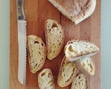 A picture of step 1 of Toasted Bread with Roasted Peppers and Anchovy Fillets.