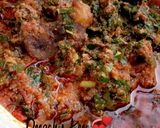 A picture of step 2 of Tuwo and Miyan Taushe.