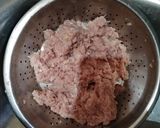 A picture of step 1 of Mutton Seekh kebab in pan.