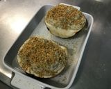 Une image de l'étape 13 de Aubergine italienne farcie au poulet haché et poivron vert.