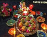 A picture of step 9 of Thandai Modak.