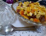 A picture of step 5 of Meetha fruits chaat.
