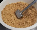 A picture of step 1 of S's banoffee pie (very easy).
