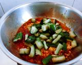 A picture of step 4 of Healthy tasty fiber rich moong dal and turai sabji and millet flour roti.
