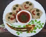 A picture of step 3 of Oats idli.