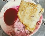 A picture of step 2 of Rava Onion Chilla.
