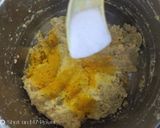 A picture of step 8 of Coconut dry fruits and Paneer stuffed raw Jack fruit kebab.