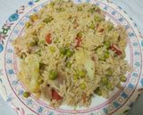A picture of step 8 of Veg pulao.