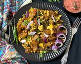 A picture of step 9 of Egg Kothu Parotta.