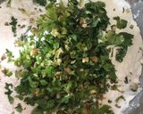 A picture of step 1 of Rice flour chilla.