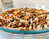 Foto del paso 5 de la receta: Ensalada de lentejas con pulpo y verduras al curry