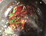 A picture of step 7 of Manchurian with gravy.