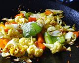 A picture of step 3 of Soupy mixed vegetable |no onion |no tomato.