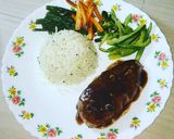 চিকেন স্টেক উইথ হার্ব রাইস এন্ড সস (Chicken steak with herb rice and sauce recipe in Bengali) রেসিপির ধাপ 8 ছবি
