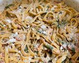 Foto del paso 5 de la receta: Fettuccini con tocino en crema de chipotle
