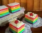 Foto langkah ke 8 dari resep Rainbow Cake Kukus Ny.Liem Super Lembut.