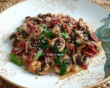 Foto langkah ke 6 dari resep Bacon & Jamur ala Korea.
