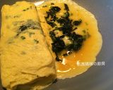 A picture of step 7 of Scallion and Wakame Tamagoyaki.