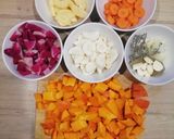 Une image de l'étape 1 de Soupe de potimarron / panais / radis meat / rutabaga, tous BIO.