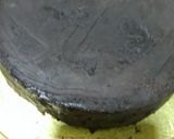 A picture of step 5 of Chocolate cake with strawberry rosette frosting.