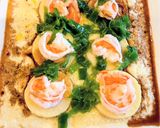 Hình bước làm 3 của món Đậu hũ hấp tôm (Steamed Tofu with Shrimp)