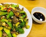 Hình bước làm 4 của món Bí nụ xào bò