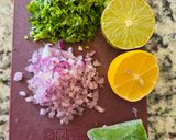 A picture of step 1 of Chipotle Style Guacamole.