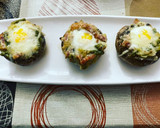 Foto del paso 6 de la receta: Champiñones rellenos con huevo de codorniz y queso rallado