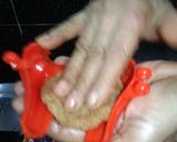 A picture of step 3 of Atta Modak / Wheat Flour Modak.