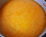 A picture of step 5 of Basbousa soaked in Orange & Honey syrup.