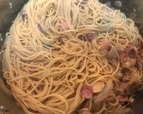 Foto del paso 9 de la receta: Espaguetis con setas y tocino en estilo japonés🇯🇵⚽️