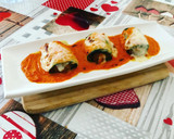Foto del paso 11 de la receta: Canelones de calabacín con salsa de pimientos del piquillo y queso de oveja fresco