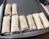 A picture of step 7 of Filipino Vegetable Lumpia.