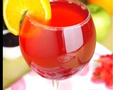 A picture of step 6 of Hibiscus Tea Sangria.