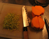 Foto del paso 1 de la receta: Puré de otoño con salmón ahumado en frío (max. 50grados)